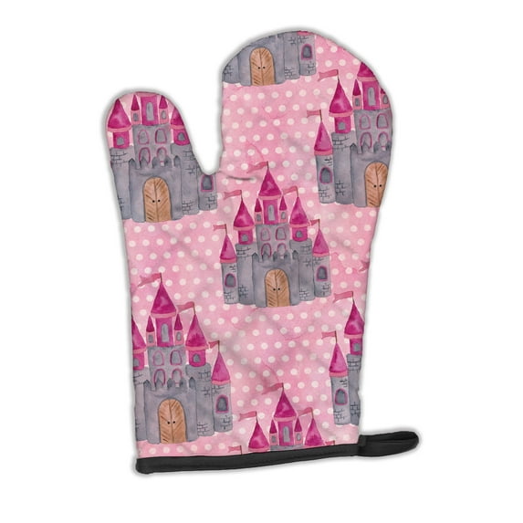 Caroline's Treasures Watercolor Princess Castle Oven Mitt