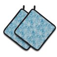 thumbnail image 1 of Caroline's Treasures Watercolor Snowflake on Blue Pair of Pot Holders, 1 of 3