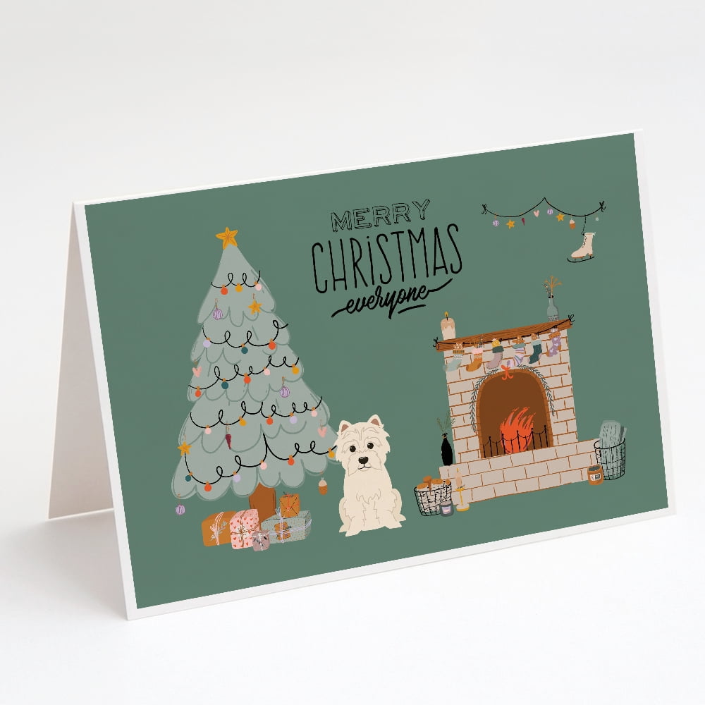 Westie Christmas Everyone Greeting Cards and Envelopes Pack of 8