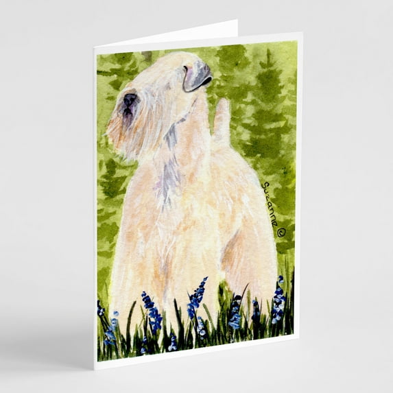 Wheaten Terrier Soft Coated Greeting Cards and Envelopes Pack of 8