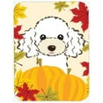 thumbnail image 1 of Caroline's Treasures White Poodle Thanksgiving Glass Cutting Board Large, 1 of 2