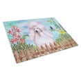 thumbnail image 1 of Caroline's Treasures White Standard Poodle Spring Glass Cutting Board Large, 1 of 2