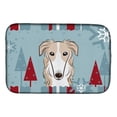 thumbnail image 1 of Winter Holiday Borzoi Dish Drying Mat, 1 of 7