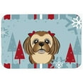 thumbnail image 1 of Caroline's Treasures Winter Holiday Chocolate Brown Shih Tzu Glass Cutting Board Large, 1 of 2