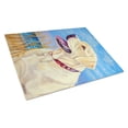 thumbnail image 1 of Caroline's Treasures Yellow Labrador at the beach Glass Cutting Board Large, 1 of 2