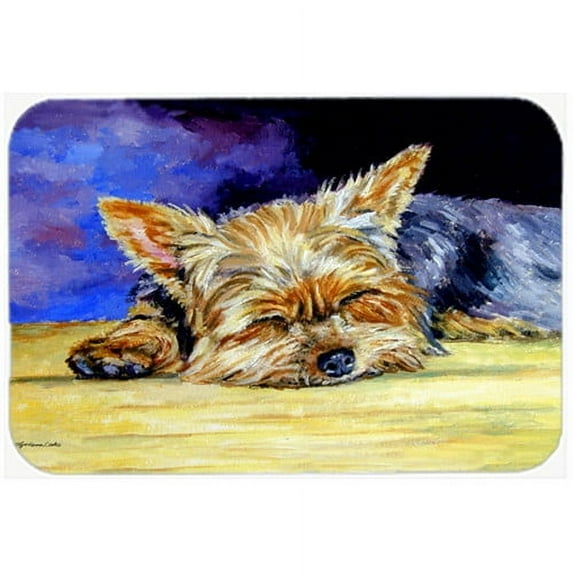 Caroline's Treasures Yorkie Taking a Nap Kitchen/Bath Mat
