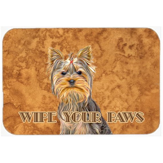 Caroline's Treasures Yorkie / Yorkshire Terrier Wipe Your Paws Kitchen/Bath Mat