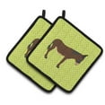 thumbnail image 1 of Caroline's Treasures Zamorano-Leones Donkey Green Pair of Pot Holders, 1 of 3