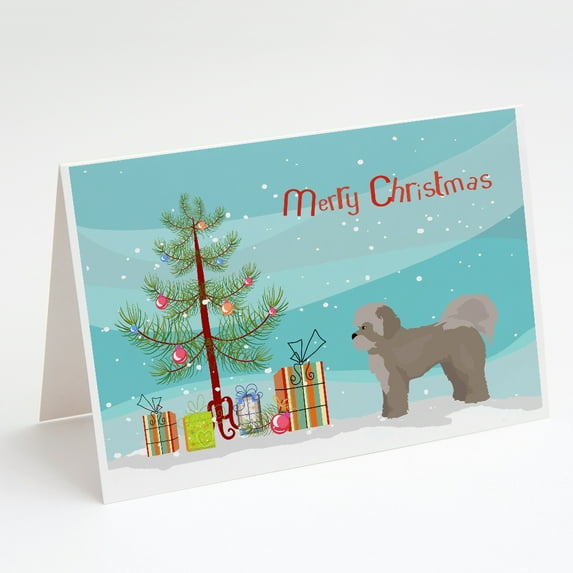 Zuchon #1 Christmas Tree Greeting Cards and Envelopes Pack of 8