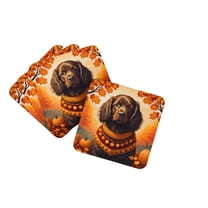 Carolines Treasures DAC1027FC 0.15 x 3.5 x 3.5 in. Boykin Spaniel Fall Foam Coasters - Set of 4
