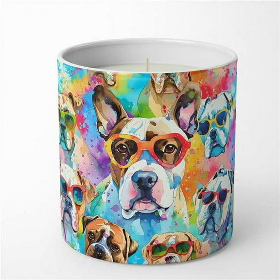 Carolines Treasures DAC2474CDL 10 oz Boxer Hippie Dawg Decorative Soy Candle