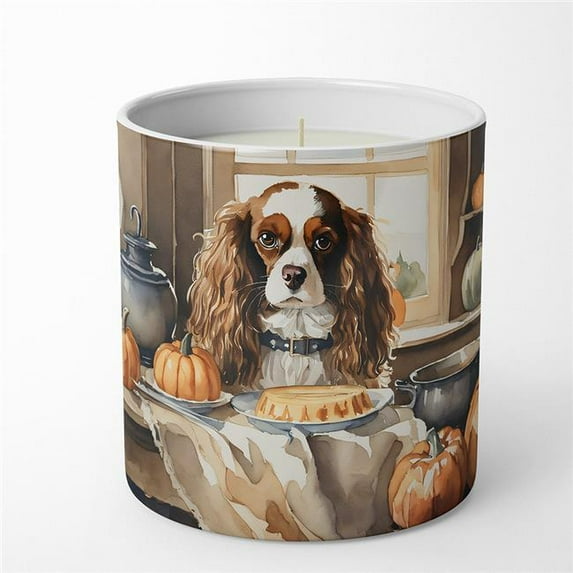 Carolines Treasures DAC1760CDL 10 oz Unisex Cavalier Spaniel Fall Kitchen Pumpkins Decorative Soy Candle