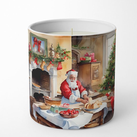Carolines Treasures DAC3313CDL 10 oz Cookies with Santa Claus Decorative 100 Percent Soy Candle