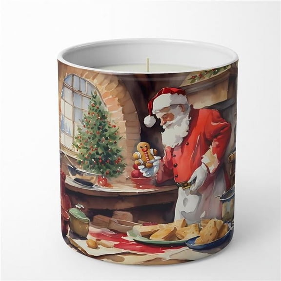 Carolines Treasures DAC3307CDL 10 oz Cookies with Santa Claus Decorative 100 Percent Soy Candle