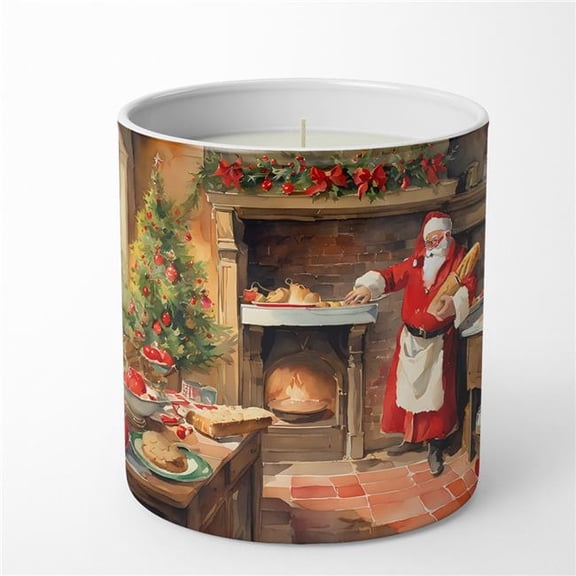 Carolines Treasures DAC3312CDL 10 oz Cookies with Santa Claus Decorative 100 Percent Soy Candle