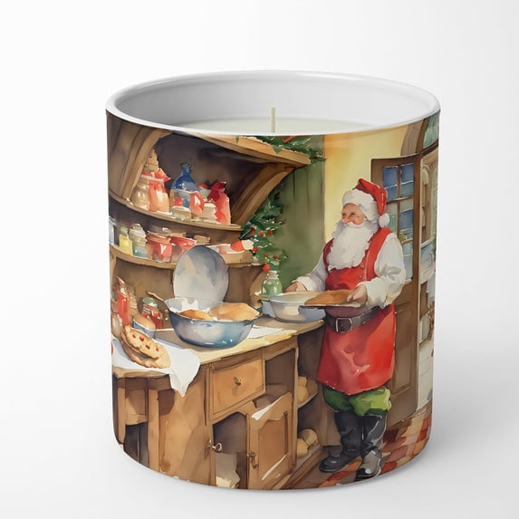 Carolines Treasures DAC3310CDL 10 oz Cookies with Santa Claus Decorative 100 Percent Soy Candle
