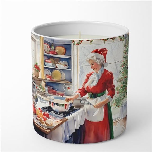 Carolines Treasures DAC3301CDL 10 oz Cookies with Santa Claus Mrs. Claus Decorative 100 Percent Soy Candle