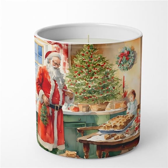 Carolines Treasures DAC3303CDL 10 oz Cookies with Santa Claus Papa Noel Decorative 100 Percent Soy Candle