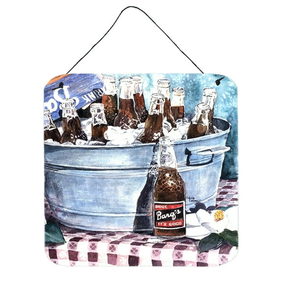Carolines Treasures 1003DS66 Barqs and old washtub Wall or Door Hanging Prints 6x6 multicolor
