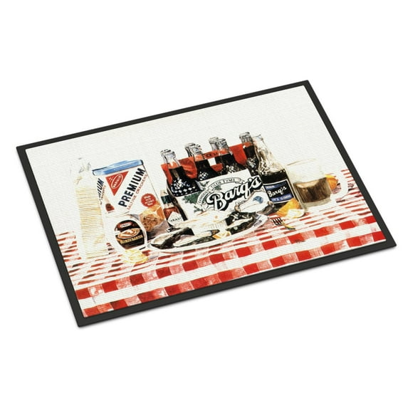 Carolines Treasures 1004MAT Barqs oysters Door Mat Indoor Rug or Outdoor Welcome Mat 18X27 Doormat 18H X 27W multicolor