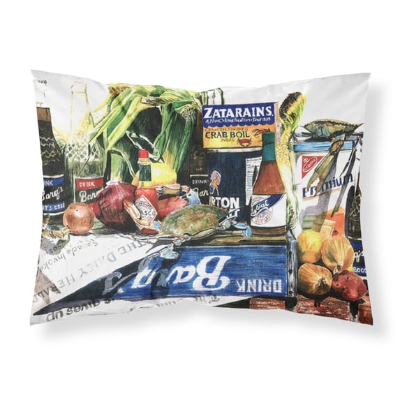 Carolines Treasures 1008PILLOWCASE Crab in the Middle Fabric Standard Pillowcase Standard multicolor