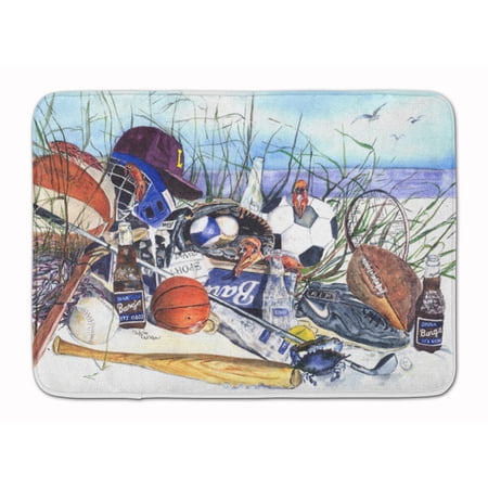 Carolines Treasures 1011RUG Sports on the Beach Machine Washable Memory Foam Mat 19 X 27" multicolor
