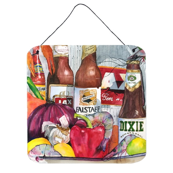 Carolines Treasures 1017-1DS66 Orleans Beers and Spices Wall or Door Hanging Prints 6x6 multicolor