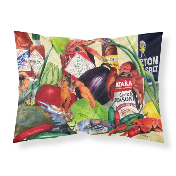 Carolines Treasures 1020PILLOWCASE Spices and Crawfish Fabric Standard Pillowcase Standard multicolor