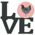 thumbnail image 1 of Caroline's Treasures BB7835WALV Jersey Giant Chicken Pink Check Metal Wall Artwork LOVE, 12X12, multicolor, 1 of 2