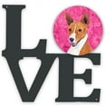 thumbnail image 1 of Carolines Treasures  11.5 x 11.75 in. Pink Basenji Metal Artwork Love Wall Decor, 1 of 1