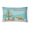thumbnail image 1 of Carolines Treasures  12 x 3 x 16 in. Exotic Shorthair No.3 Cat Merry Christmas Canvas Fabric Decorative Pillow, 1 of 1