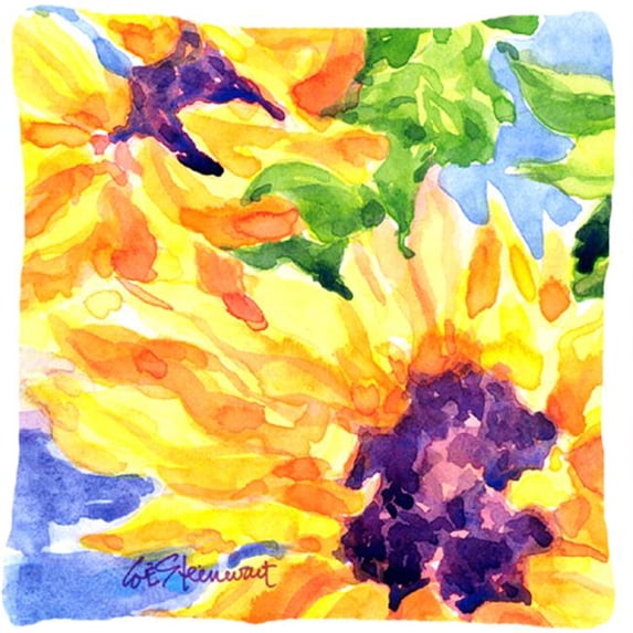 Carolines Treasures 14 x 14 in. Flower - Sunflower Decorative Fabric Pillow