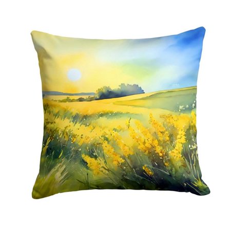 Carolines Treasures DAC1682PW1414 14 x 14 in. Nebraska Goldenrod in Watercolor Throw Pillow