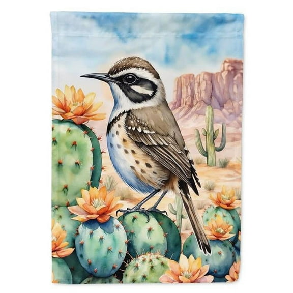 Arizona Cactus Wren Garden Flag