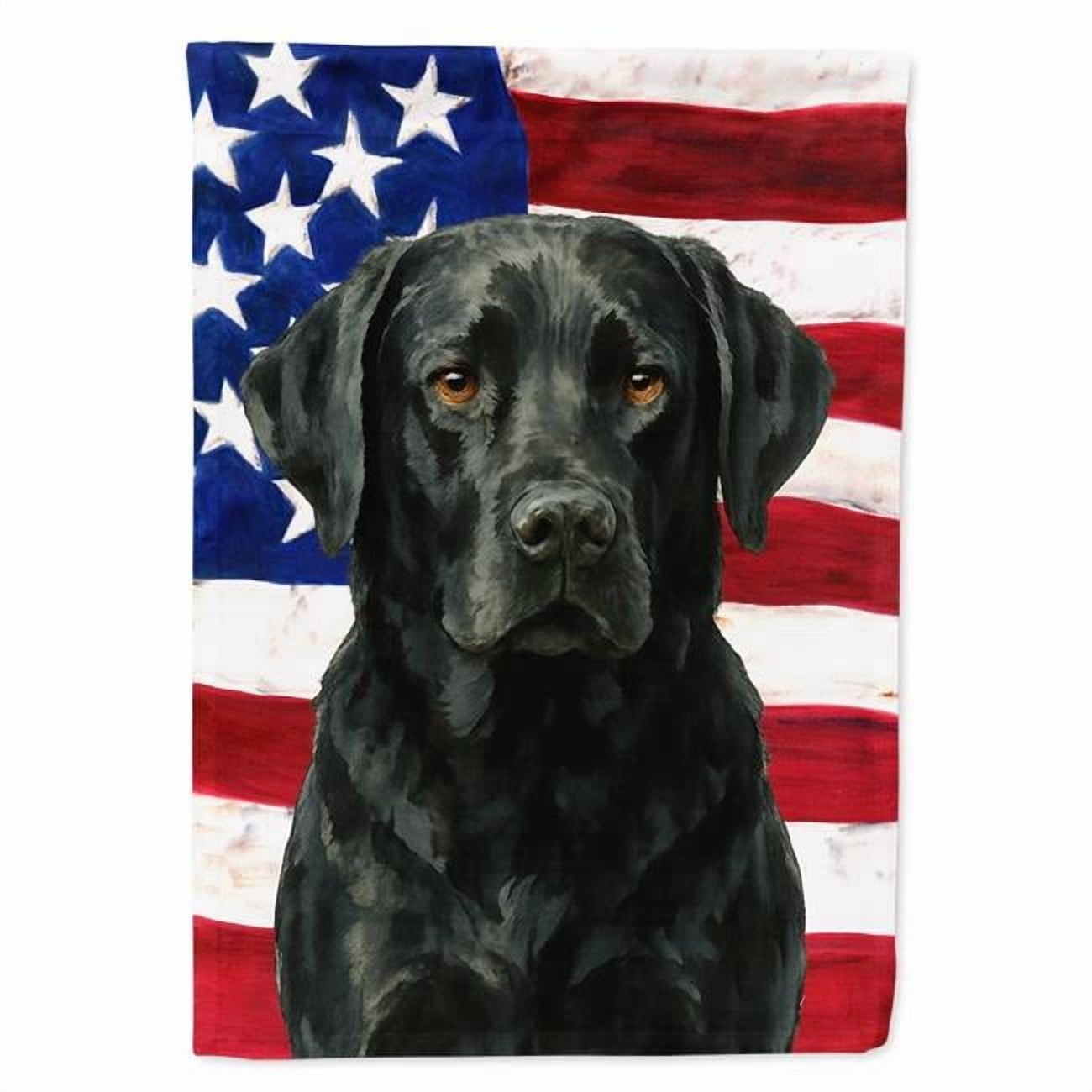 Carolines Treasures WDK6099GF 15.5 x 11.25 in. Black Labrador Retriever American Flag Garden Flag