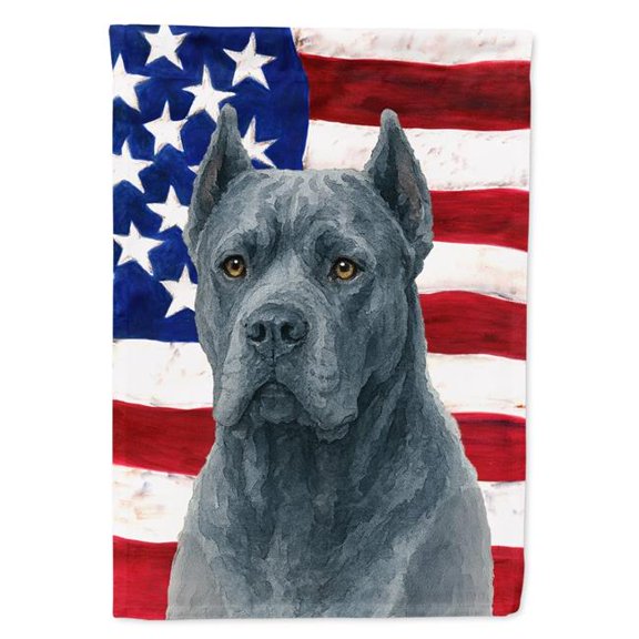 Carolines Treasures WDK6057GF 15.5 x 11.25 in. Blue Cane Corso American Flag Garden Flag