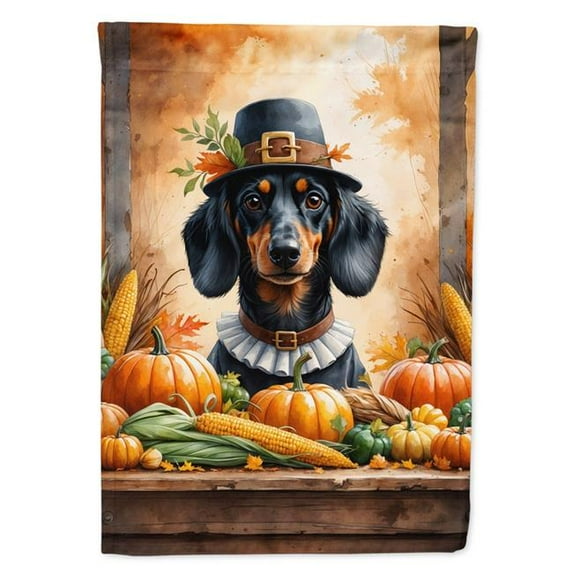 Carolines Treasures DAC8311GF 15.5 x 11.25 in. Dachshund Thanksgiving Garden Flag