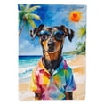 thumbnail image 1 of Carolines Treasures DAC8275GF 15.5 x 11.25 in. Doberman Pinscher Summer Beach Time Garden Flag, 1 of 1