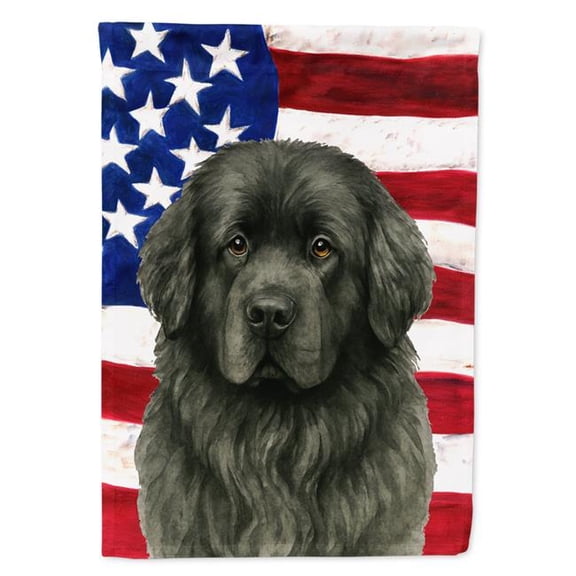 Carolines Treasures WDK6190GF 15.5 x 11.25 in. Gray Found Land American Flag Garden Flag