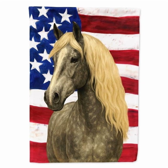 Carolines Treasures WDK6524GF 15.5 x 11.25 in. Silver Dapple Rocky Mountain Horse American Garden Flag