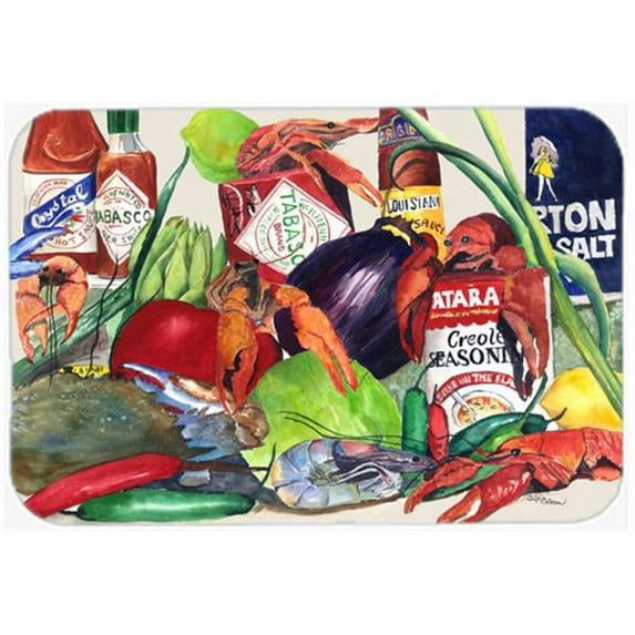 Carolines Treasures 15 X 12 In. Louisana Spices Glass Cutting Board Large Size