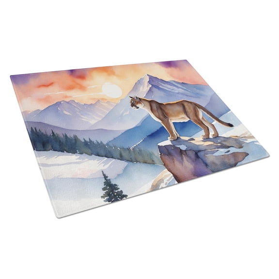 Carolines Treasures DAC7698LCB 15 x 12 in. Mountain Majesty Lion Glass Cutting Board