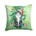 thumbnail image 1 of Carolines Treasures DAC7190PW1818 18 x 18 in. American Polydactyl Cat by the Christmas Tree Throw Pillow, 1 of 5