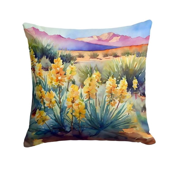 Carolines Treasures DAC1690PW1818 18 x 18 in. Mexico Yucca Flower in Watercolor Throw Pillow