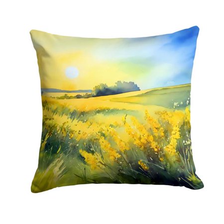 Carolines Treasures DAC1682PW1818 18 x 18 in. Nebraska Goldenrod in Watercolor Throw Pillow