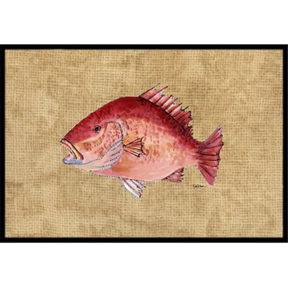 Carolines Treasures 18 x 27 In. Strawberry Snapper Indoor or Outdoor Mat