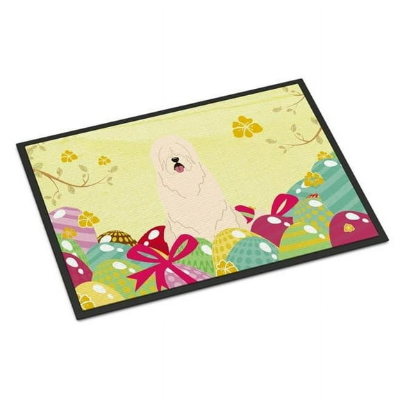 Carolines Treasures BB6024MAT 18 x 27 in. Easter Eggs South Russian Sheepdog Indoor or Outdoor Mat
