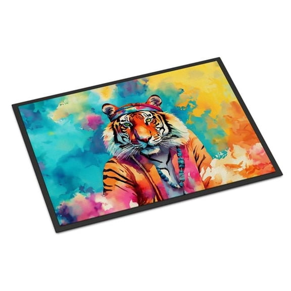 Carolines Treasures DAC3968MAT 18 x 27 in.  Hippie Animal Bengal Tiger Doormat