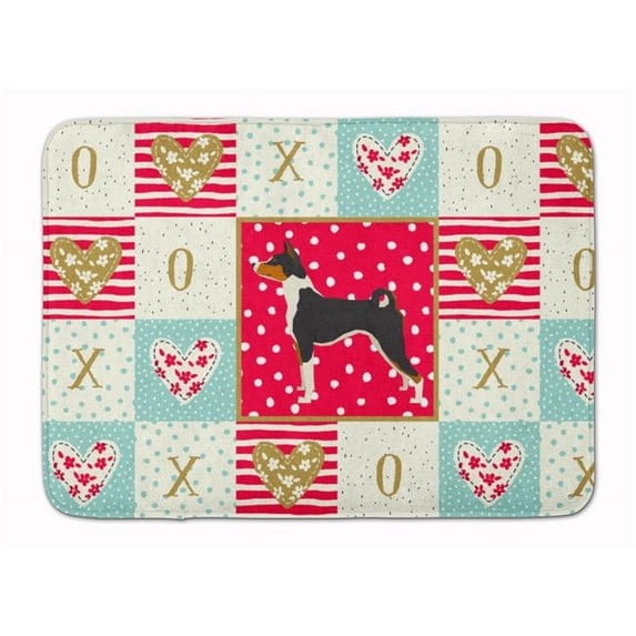 Carolines Treasures 19 x 27 in. Basenji Love Machine Washable Memory Foam Mat