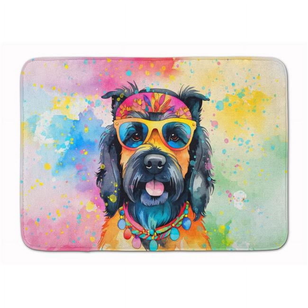 Carolines Treasures DAC2556RUG 19 x 27 in. Scottish Terrier Hippie Dawg Memory Foam Kitchen Mat